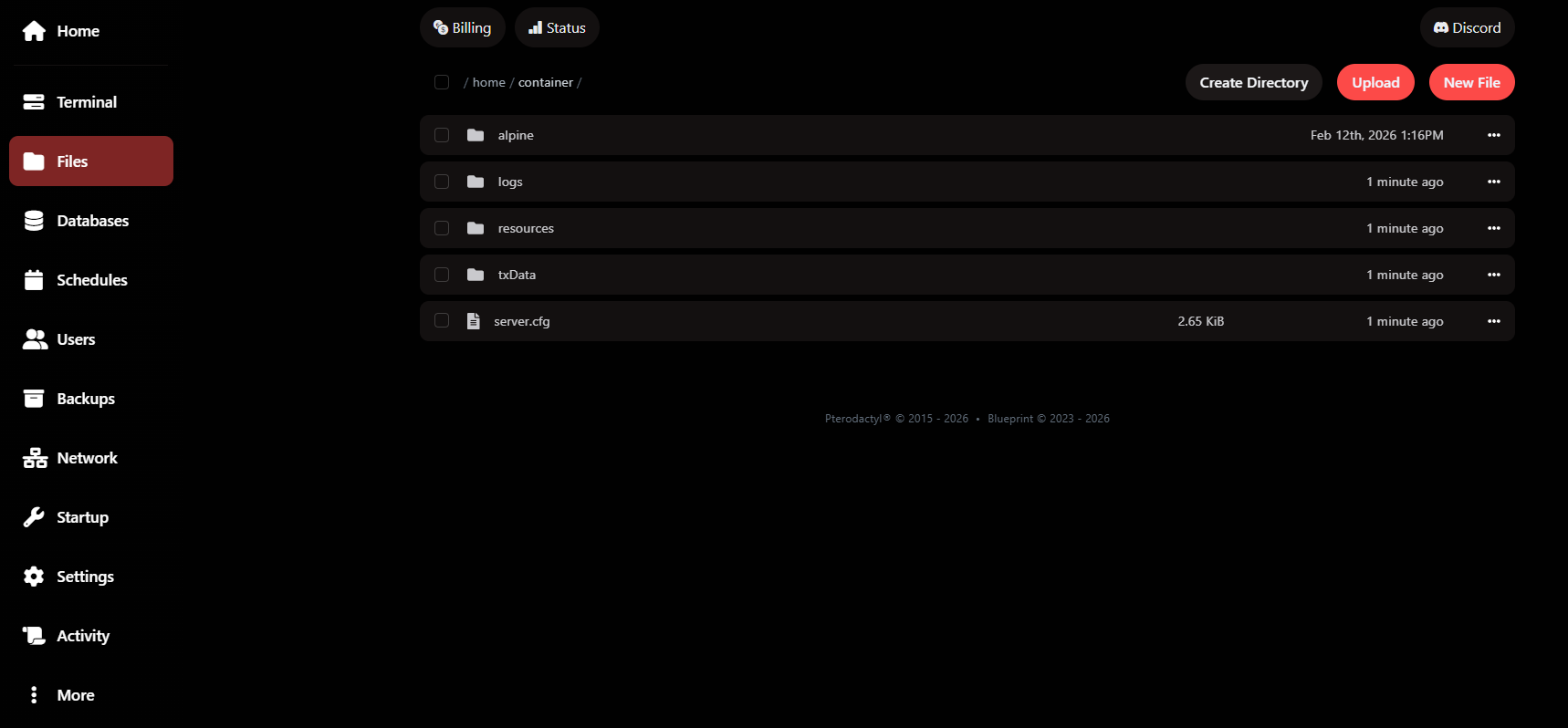 BlazeHost panel