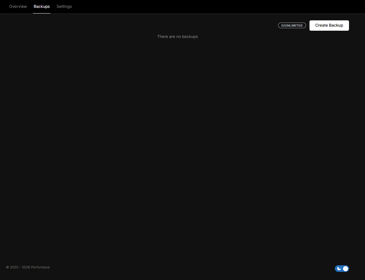 VPS management panel dashboard